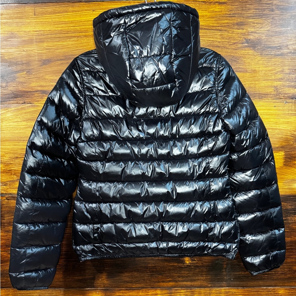 NWT Deha Reversible Black/Multicolor Floral Puffer Jacket w/ removable hood - Picture 4 of 8